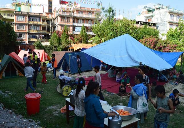 A Syrian refugee camp